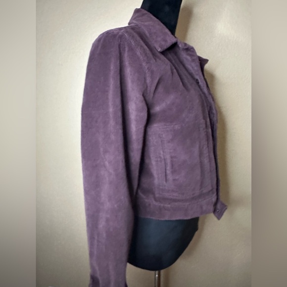 RVCA Corduroy Cropped Jacket Plum Color - Picture 2 of 6